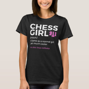 T-shirt Joueuse d'échecs Définition Vainqueur des garçons 