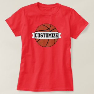 T-shirt Joueuse/entraîneuse de basket-ball féminin Nom de 