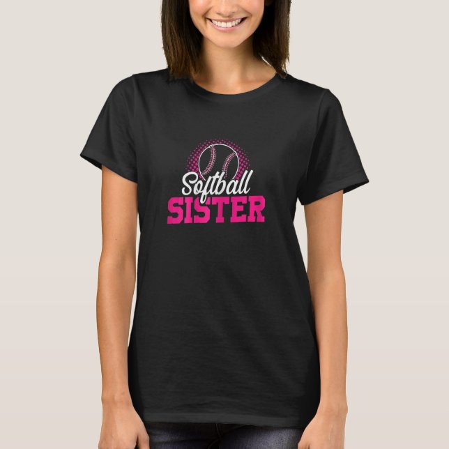 T-shirt Joueuse Softball Graphiste Femmes Soeurs (Devant)