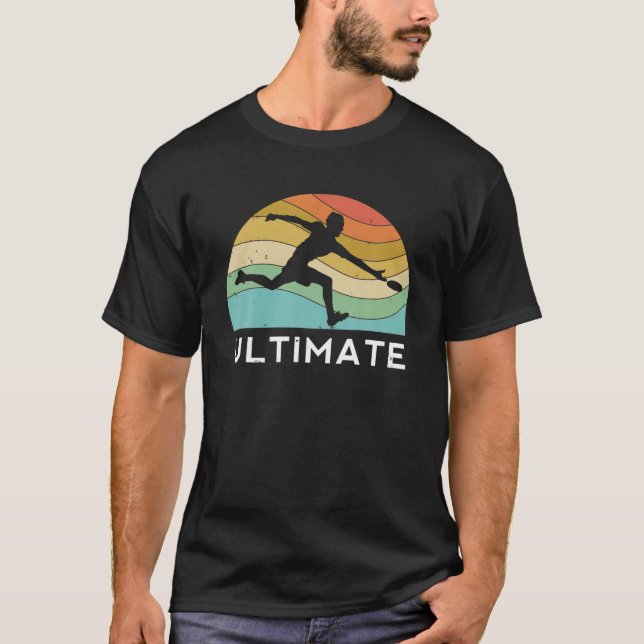 T-shirt Joueuse Ultimate Frisbee Retro Hommes Femmes Flyin (Devant)