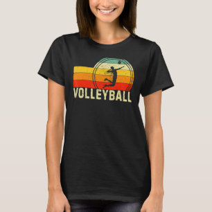 T-shirt Joueuse vintage Retro De Volley-ball Pour Homme Fe