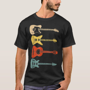 T-shirt Joueuses de guitare cool Art Hommes Femmes Vintage