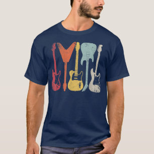 T-shirt Joueuses de guitare cool Art Hommes Femmes Vintage