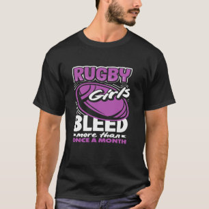 T-shirt Joueuses de Rugby Filles Menstruent Plus d'Une Foi