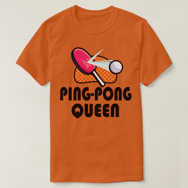 T-shirt Joueuses de tennis de table Ping Pong (Design devant)