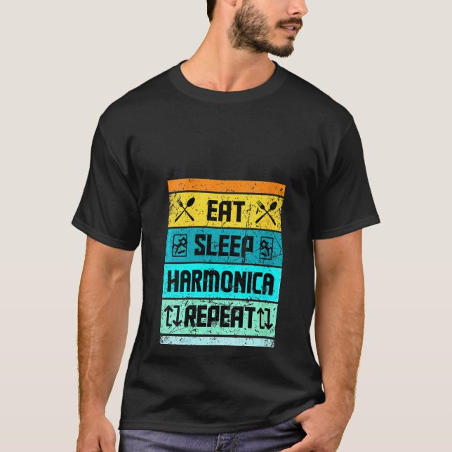 T-shirt Joueuses Harmonica Harmonica Pour Hommes Femmes K (Devant)