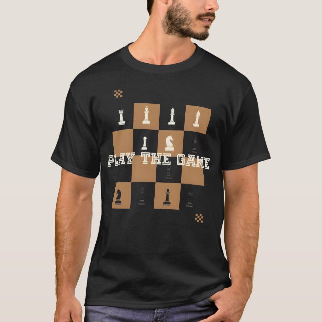 T-shirt Jouez au jeu d'échecs fille rétro (Devant)