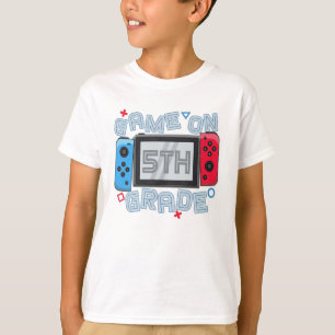 T-shirt Jouez Cinquième année Retour à l'école Garçons de