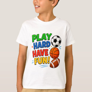 T-shirt 🎮 Jouez Fort Amusez-vous Enfant Cadeau ⭐