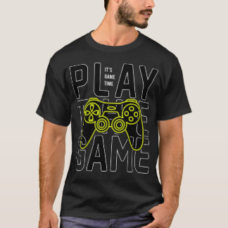 T-shirt jouez le jeu typographie graphique conception de t