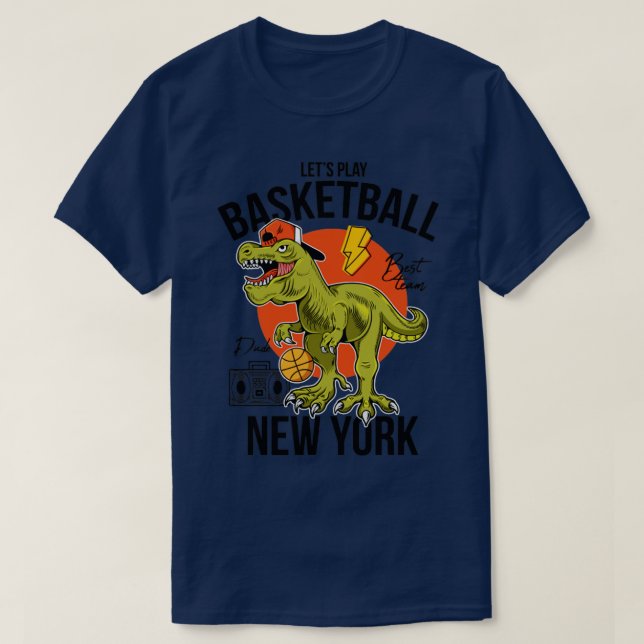 T-shirt jouons au basket-ball à rex New York (Design devant)