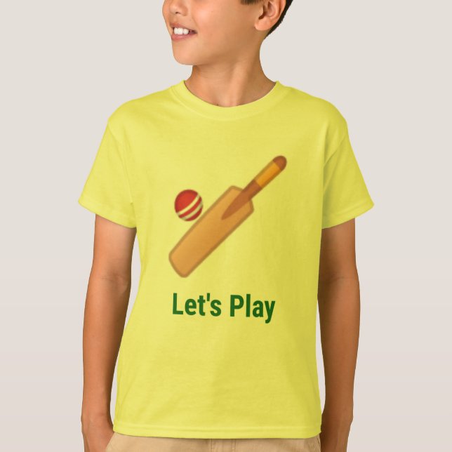 T-shirt Jouons au cricket (Devant)