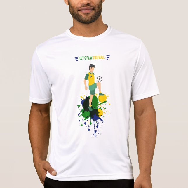 T-shirt Jouons au football (Devant)