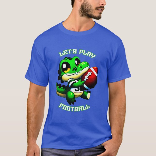 T-shirt Jouons au football mignon Gator (Devant)