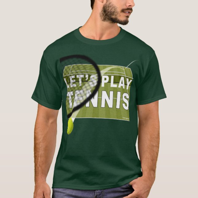 T-shirt  Jouons au Tennis sur Gazon (Devant)