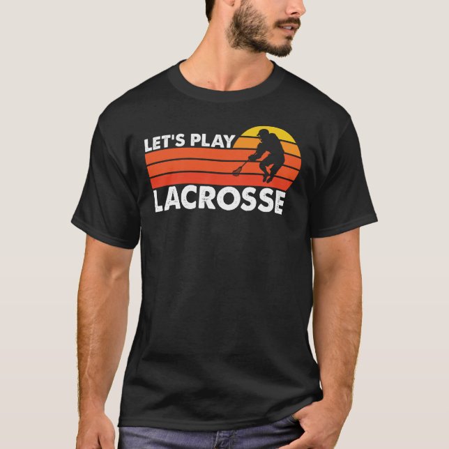 T-shirt Jouons Lacrosse Retro LAX Player (Devant)