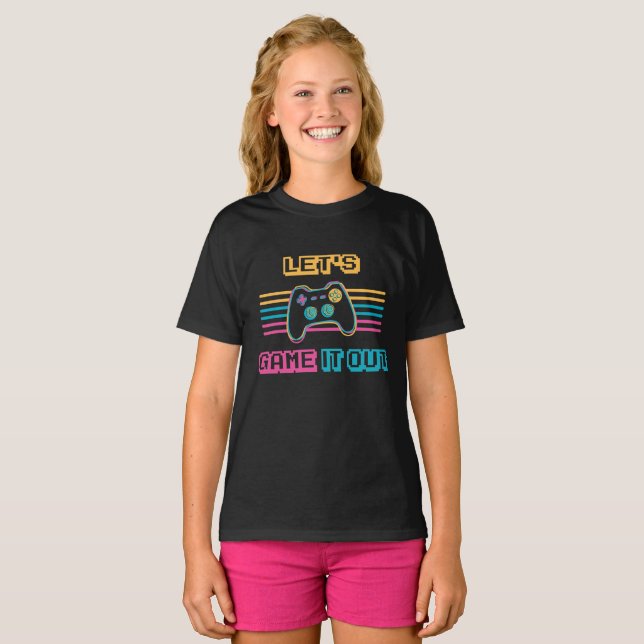 T-shirt  Jouons-le rétro (Devant entier)
