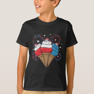 T-shirt Jour 4 juillet Crème de glace Femmes Hommes Enfant