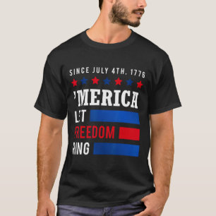 T-shirt Jour 4 Juillet Etats-Unis Drapeau Amérique Laisser