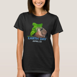 T-shirt Jour Avril 22 Koala Oear Silhouette