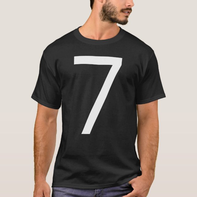 T-shirt Jour B Numéro 7 Monogramme Poppins Police Initial  (Devant)