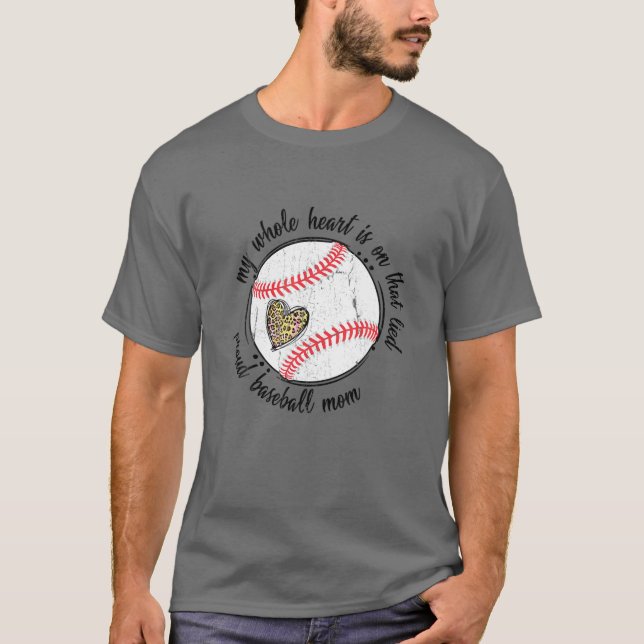 T-shirt Jour Baseball Maman Leopard Femmes Vêtements Mère (Devant)