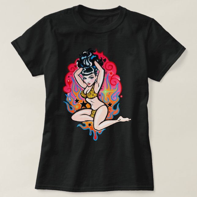 T-shirt Jour Cadeau Pour Bettie Page V12 Poster Hommes T S (Design devant)