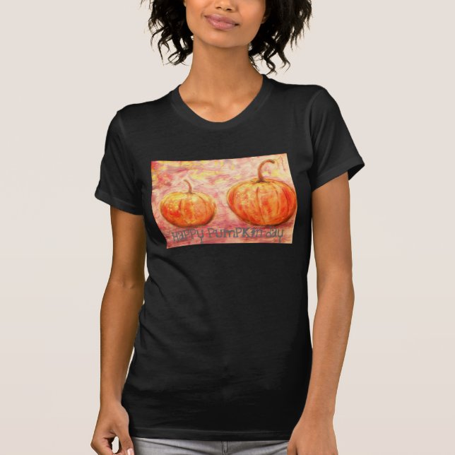 T-shirt jour citrouille heureux (Devant)