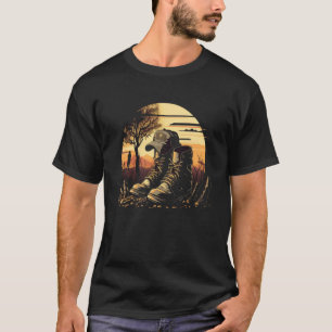 T-shirt Jour commémoratif Soldat décédé Vétérinaire Drapea
