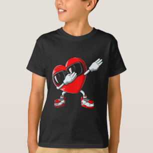 T-shirt Jour Dabbing Heart Boys Girls Love Dab Dance Funny