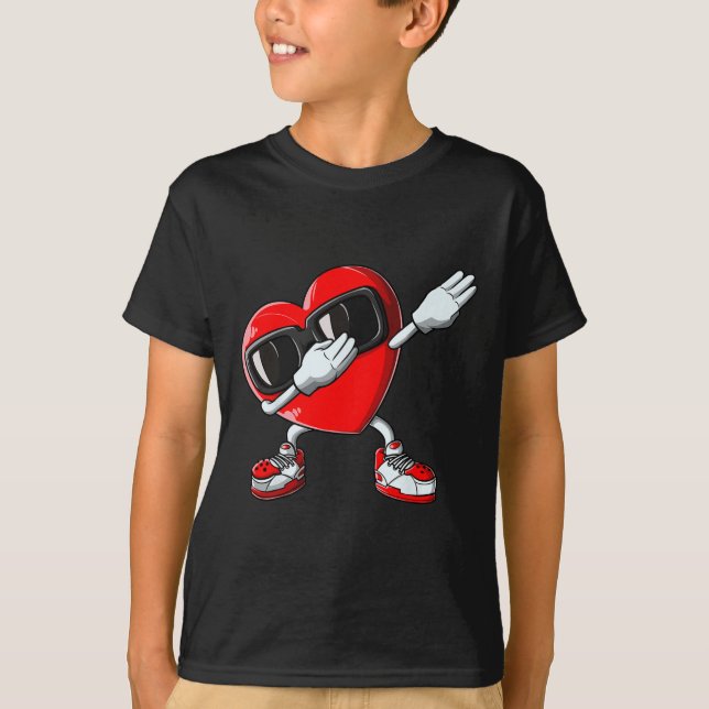 T-shirt Jour Dabbing Heart Boys Girls Love Dab Dance Funny (Devant)