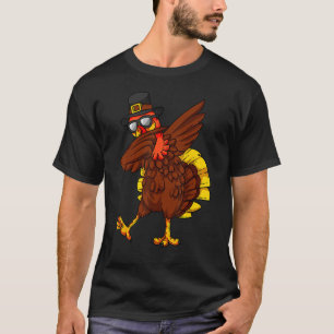 T-shirt Jour d'Action de grâce Dabbing Turquie Pèlerin Gar