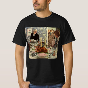 T-shirt Jour d'Action de grâce vintage Dîner turc en famil