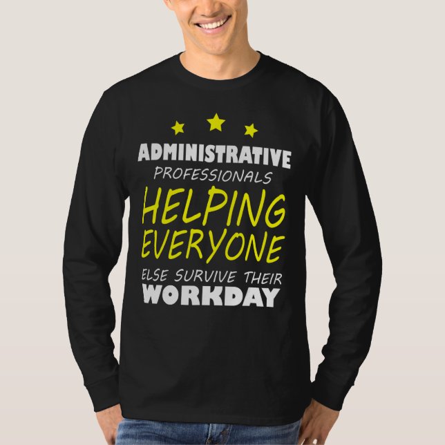 T-shirt Jour d'appréciation des professionnels de l'admini (Devant)