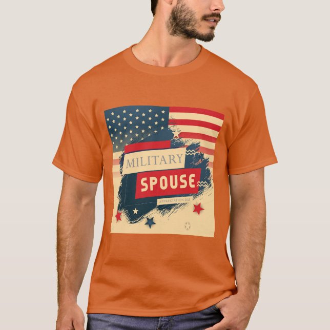 T-shirt Jour d'appréciation du conjoint militaire, ou chaq (Devant)