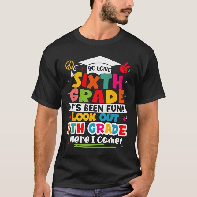 T-shirt Jour De 6E Année Diplômée Garçons Filles Ki (Devant)