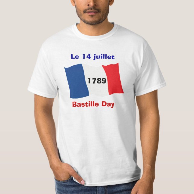 T-shirt Jour de bastille, le 14 juillet, donner l'assaut à (Devant)