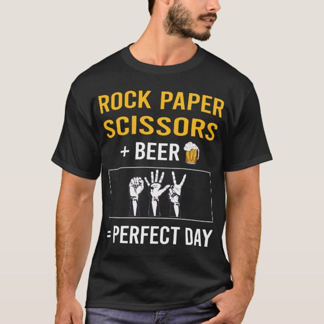 T-shirt Jour de bière Pierre-Feuille-Ciseaux (Devant)