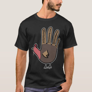 T-shirt Jour de bon thanksgiving de la Turquie de main