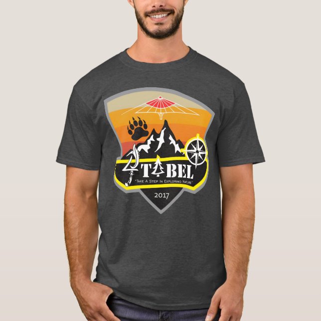 T-shirt Jour de camping rétro (Devant)