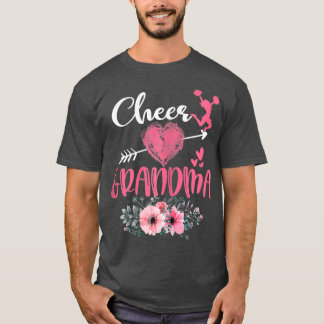 T-shirt Jour de coeur amusant de la Pom-pom girl florale d