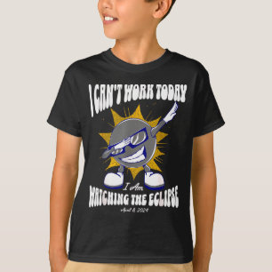 T-shirt Jour de congé de l'éclipse solaire mignon en dabbi