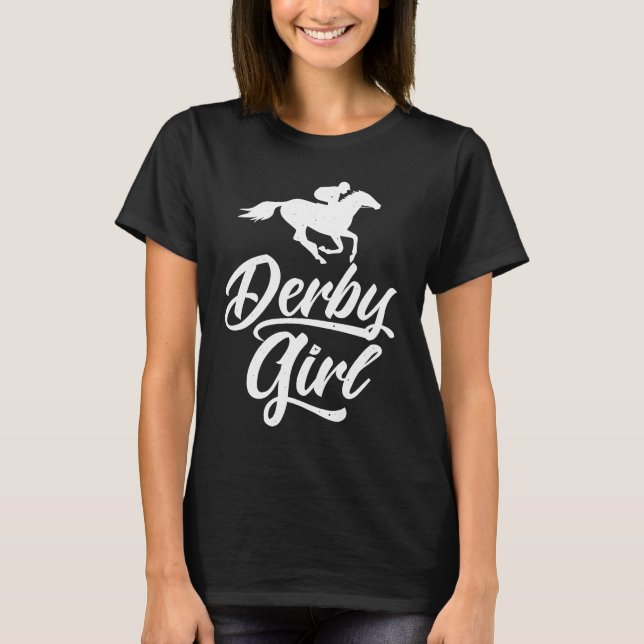 T-shirt Jour de Derby, Fille de Derby, course de chevaux d (Devant)