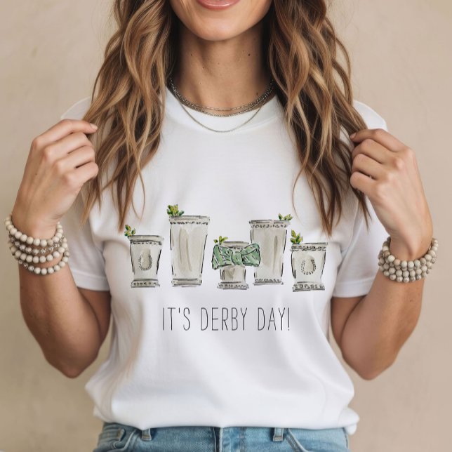 T-shirt Jour de Derby Mint Julep (Mint Julep Derby Day T-Shirt)