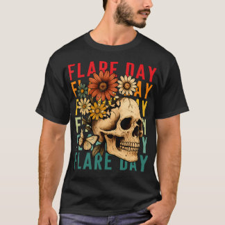 T-shirt Jour de Flare Fibromyalgie Dysautonomie Crâne Mala