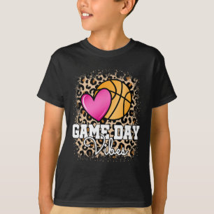 T-shirt Jour de jeu Basketball Empreinte de léopard Femmes