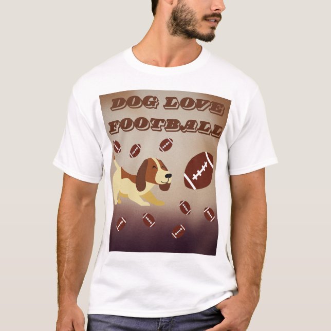 T-shirt Jour de jeu Drôle Chien Drôle Homme de football Ch (Devant)