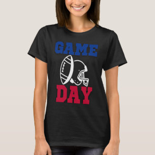 T-SHIRT JOUR DE JEU FOOTBALL AMÉRICAIN HELMET RED WHITE BL