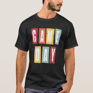 T-shirt Jour de jeu Football Baseball Hommes Équipe fémini