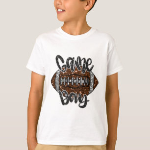 T-shirt Jour de jeu Football Bling Footbyll Lover Automne